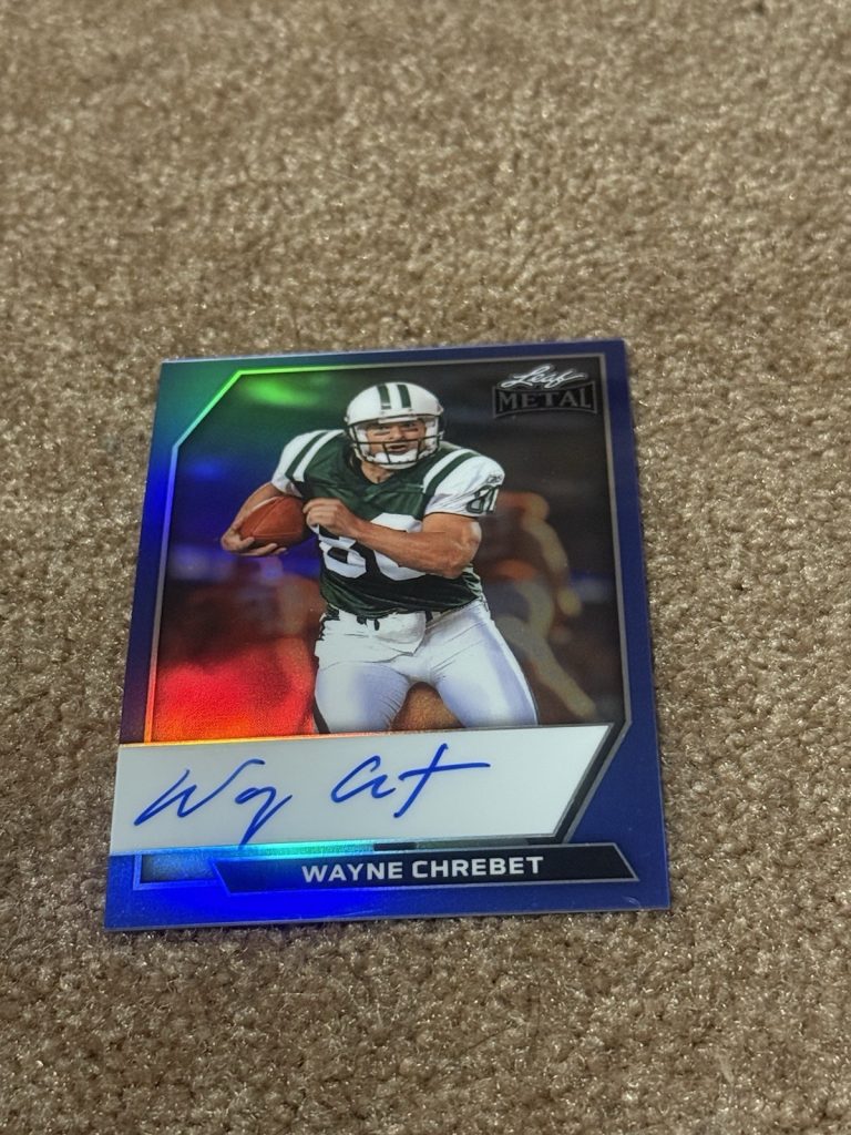 2026 Leaf Metal Wayne Chrebet Auto Parallel 1/6 New York Jets SP SSP