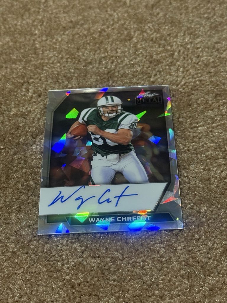 2026 Leaf Metal Wayne Chrebet Auto Parallel 8/10 New York Jets SP SSP