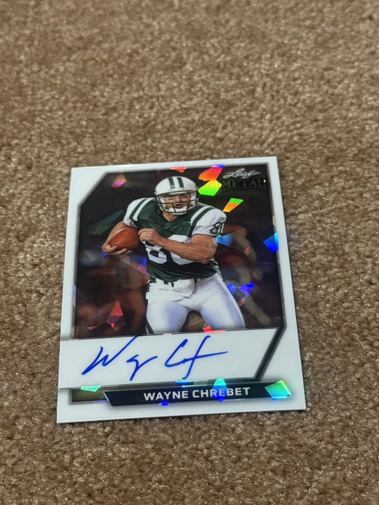2026 Leaf Metal Wayne Chrebet Auto Parallel 8/9 New York Jets SP SSP