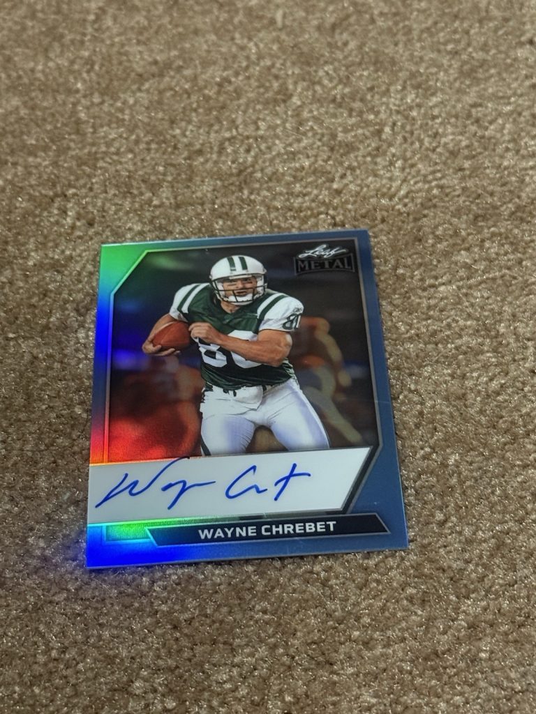 2026 Leaf Metal Wayne Chrebet Auto Parallel 3/7 New York Jets SP SSP