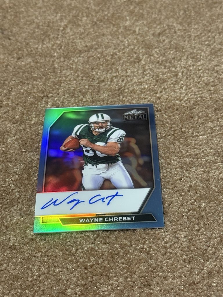 2026 Leaf Metal Wayne Chrebet Auto Parallel 5/7 New York Jets SP SSP