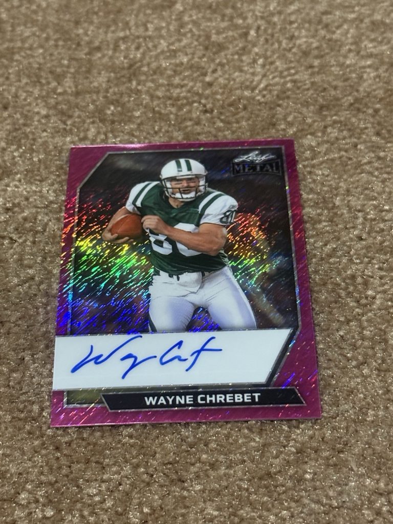 2026 Leaf Metal Wayne Chrebet Auto Parallel 2/4 New York Jets SP SSP