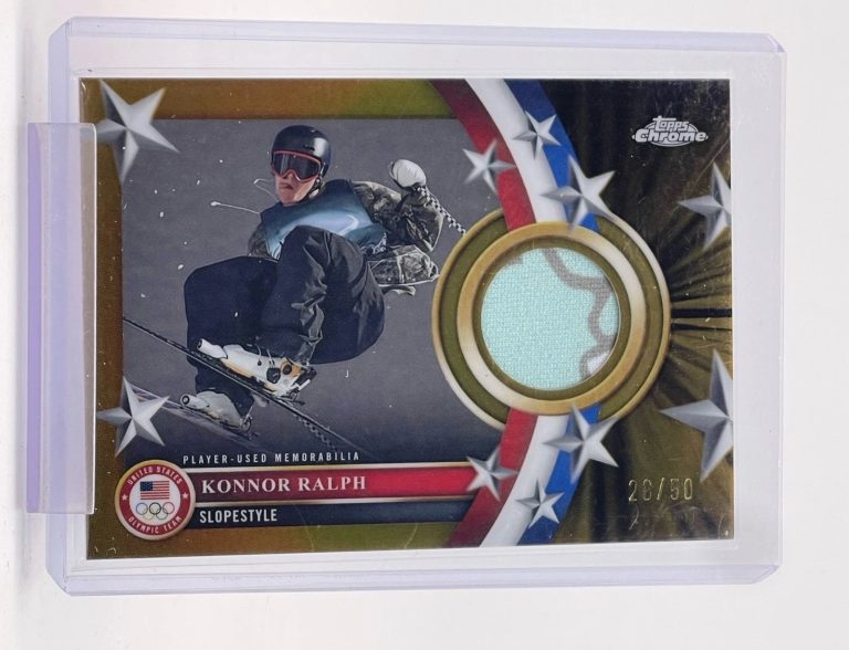 KONNOR RALPH 2026 TOPPS CHROME OLYMPIC GOLD GAME USED RELIC PATCH /50