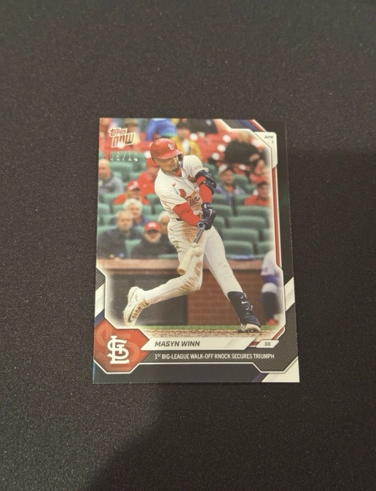Masyn Winn 1st Walk-Off 2026 MLB Topps NOW Card 40 Black Foil /10