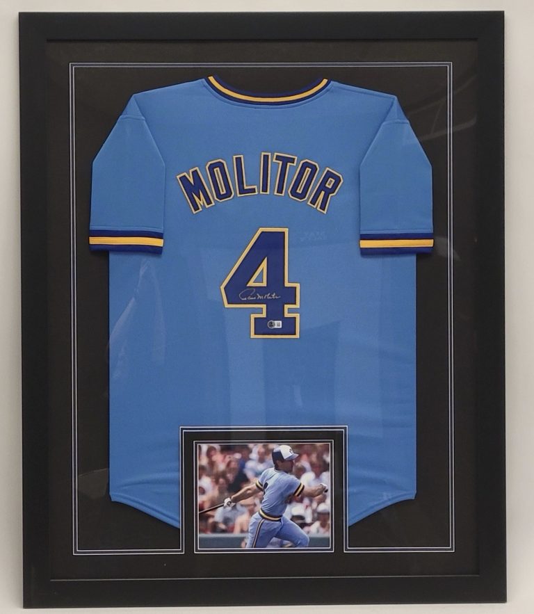 Paul Molitor Autographed & Framed Custom Jersey Beckett Milwaukee Brewers
