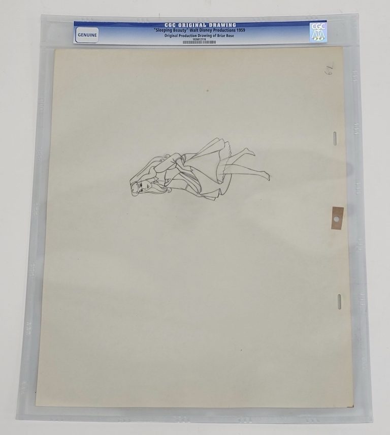 1959 Disney Sleeping Beauty Briar Rose Original Production Drawing CGC Art￼