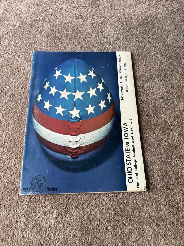 1966 Ohio State vs Iowa Football Program NCAA Vintage Hawkeyes Buckeyes￼￼￼