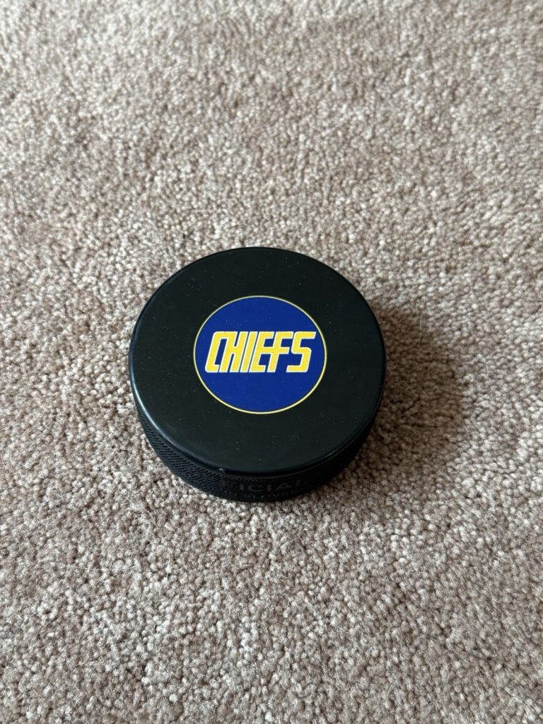 Slap Shot Chiefs Officially Licensed Hockey Puck Universal Movie Collectible