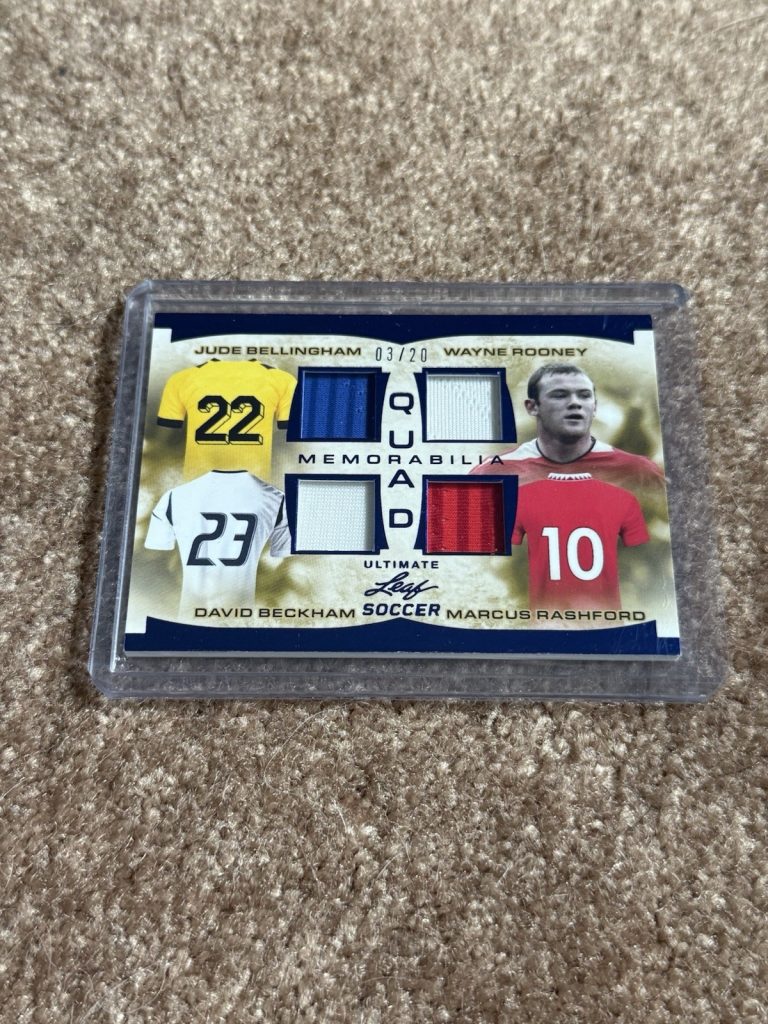 2023 Leaf Ultimate Soccer Bellingham Beckham Rooney Rashford Quad /20