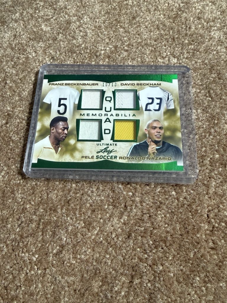 2023 Leaf Ultimate Soccer Pele Beckham Ronaldo Beckenbauer Quad /10
