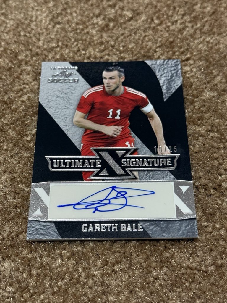 2022 Leaf Ultimate X Signature Gareth Bale Auto 18/25 Wales Soccer Card
