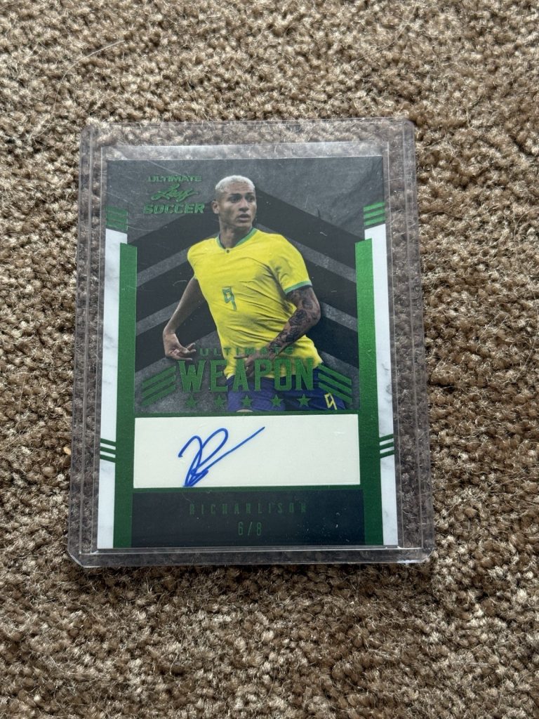 2022 Leaf Ultimate Soccer Richarlison Brazil/Tottenham Auto Green 6/8
