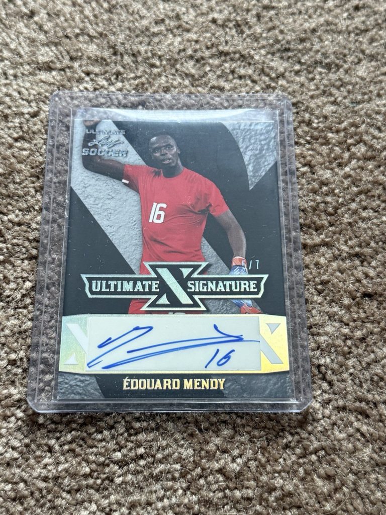 2022 Leaf Ultimate Soccer Édouard Mendy Ultimate Signature Silver Auto 5/7