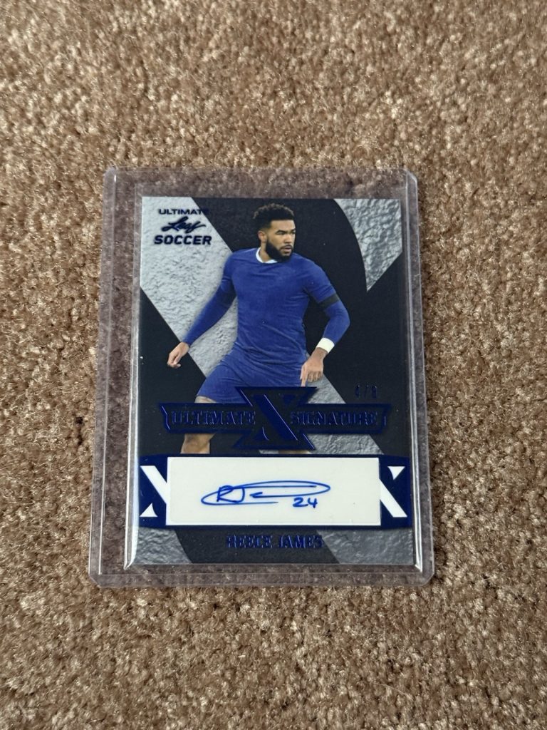 2022 Leaf Ultimate Soccer Reece James Auto Blue 4/8 Chelsea England