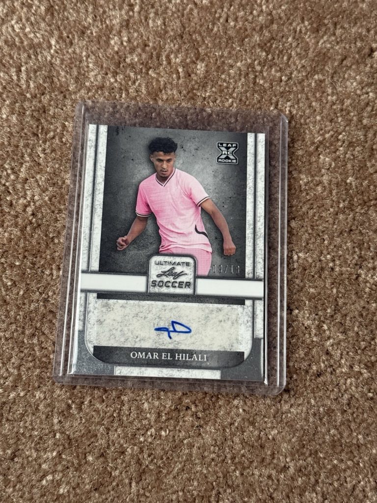 2022 Leaf Ultimate Soccer Omar El Hilali RC Auto Silver /18 BA-OEH Girona