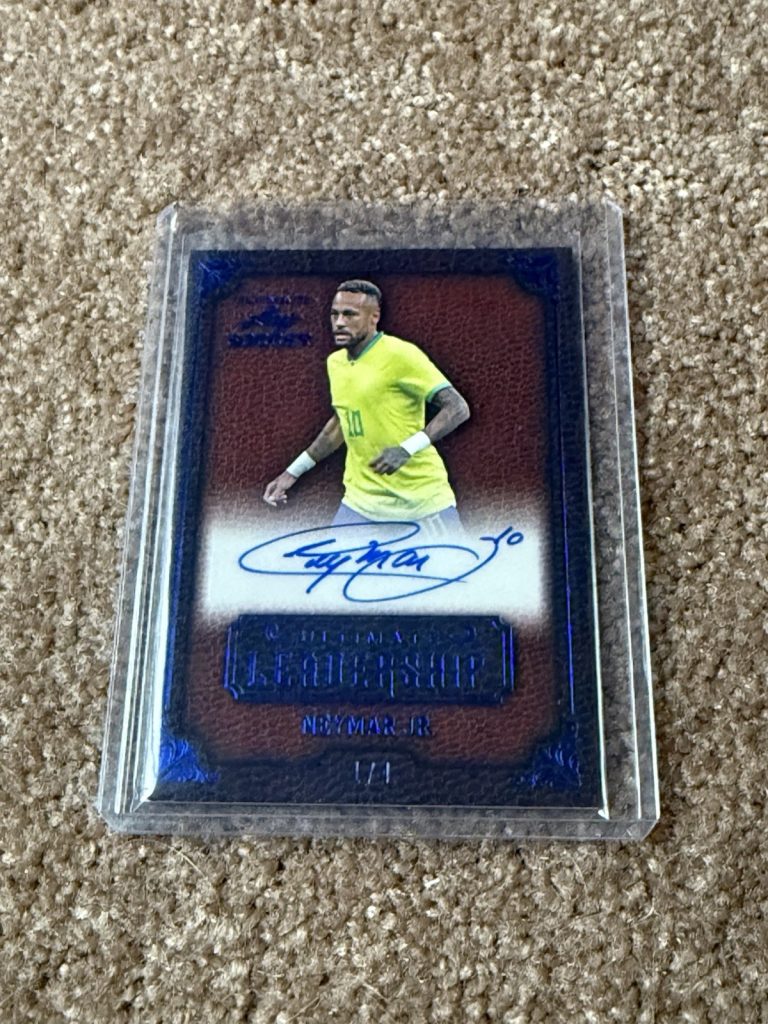 2022 Leaf Ultimate Leadership Neymar Jr Blue Auto 1/4 L-N1 Brazil