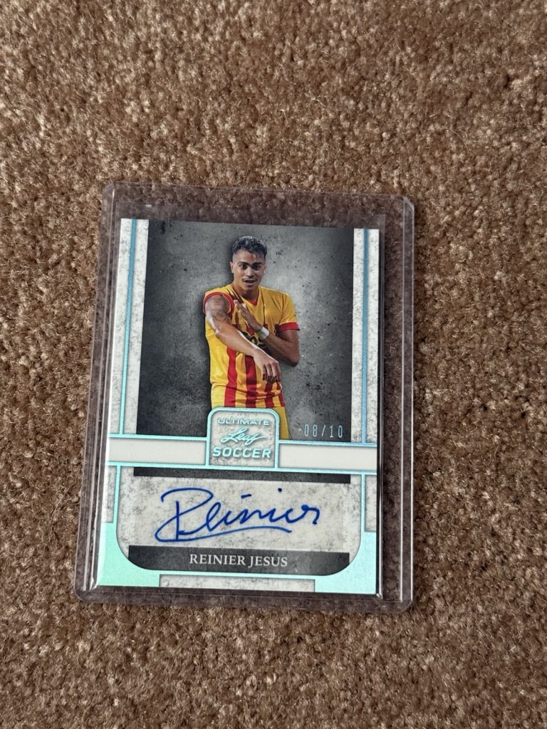 2022 Leaf Ultimate Soccer Reinier Jesus Auto Aqua 08/10 BA-RJ2 Rookie Card