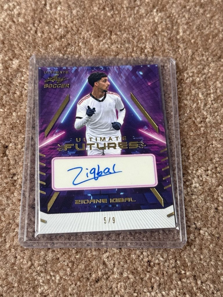2022 Leaf Ultimate Soccer Zidane Iqbal Ultimate Futures Auto 5/9