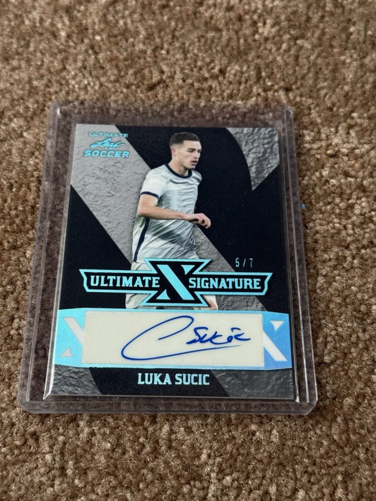 Luka Sucic 2022 Leaf Ultimate Soccer Ultimate X Signature Auto /7