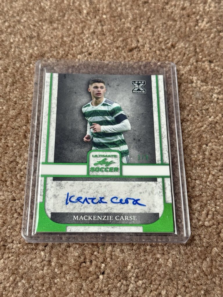2022 Leaf Ultimate Soccer MACKENZIE CARSE Autographed RC #3/8