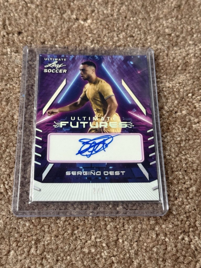 Sergino Dest 2022 Leaf Ultimate Soccer Futures Auto 2/7 USMNT
