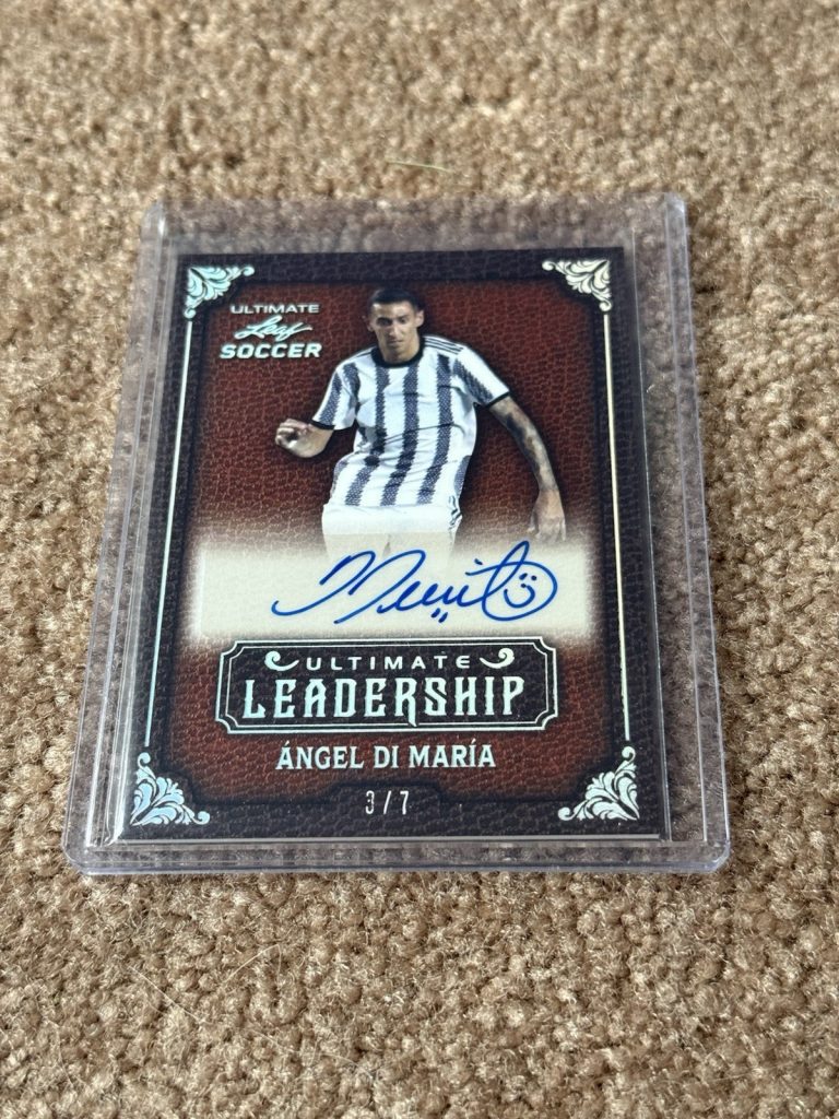 2022 Leaf Ultimate Soccer Angel Di Maria Ultimate Leadership Auto #3/7 L-ADM