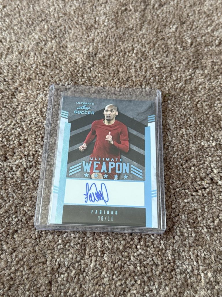 2022 Leaf Ultimate Soccer Fabinho Auto Ultimate Weapon W-F1 Blue 08/10