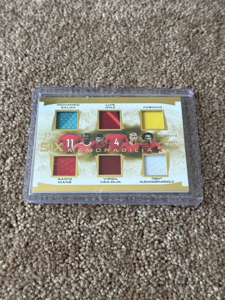 2023 Leaf Ultimate Soccer Six Memorabilia Salah Mane Van Dijk Luis Diaz #17/25