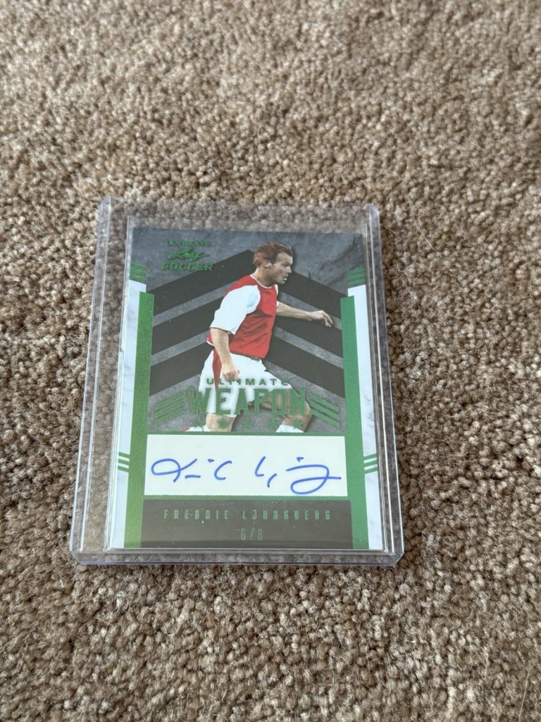 2022 Leaf Ultimate Soccer Freddie Ljungberg Auto Ultimate Weapon W-FL1 6/8