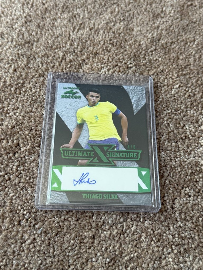 Thiago Silva 2022 Leaf Ultimate Soccer Ultimate Signature Auto 4/6 #S-TS2