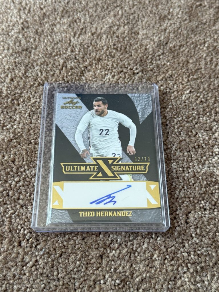 Theo Hernandez 2022 Leaf Ultimate Soccer Ultimate Signature Auto 02/20 #S-TH1
