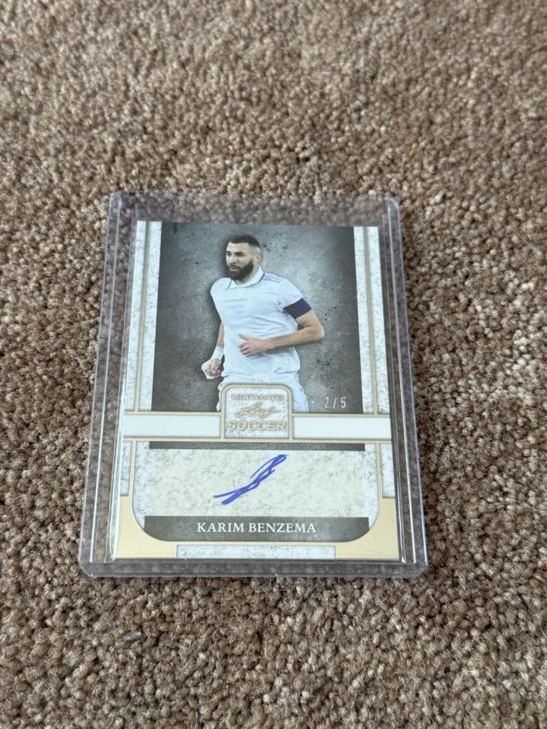 Karim Benzema 2022 Leaf Ultimate Soccer Base Auto 2/5 #BA-KB1