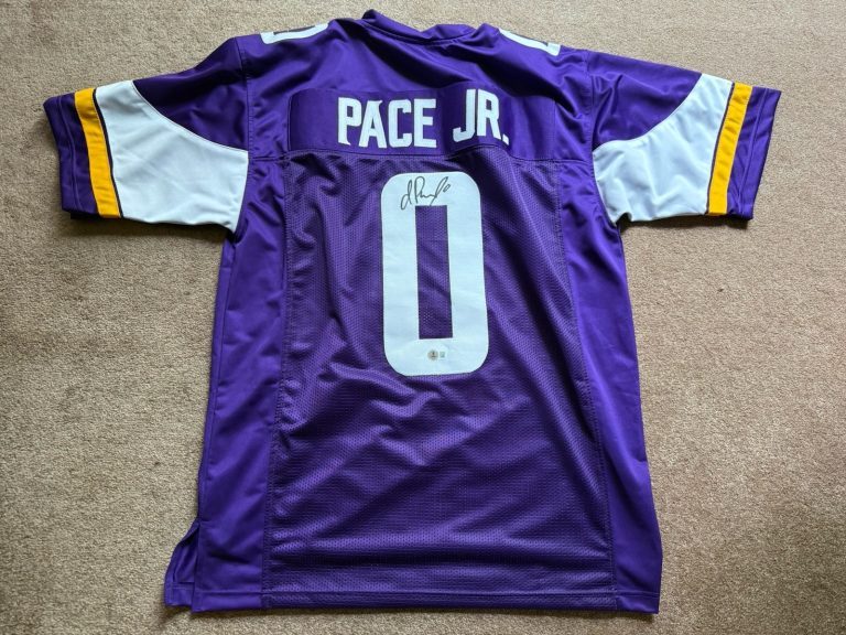 Ivan Pace Jr Signed Minnesota Vikings Jersey #0 Beckett COA Autographed Purple