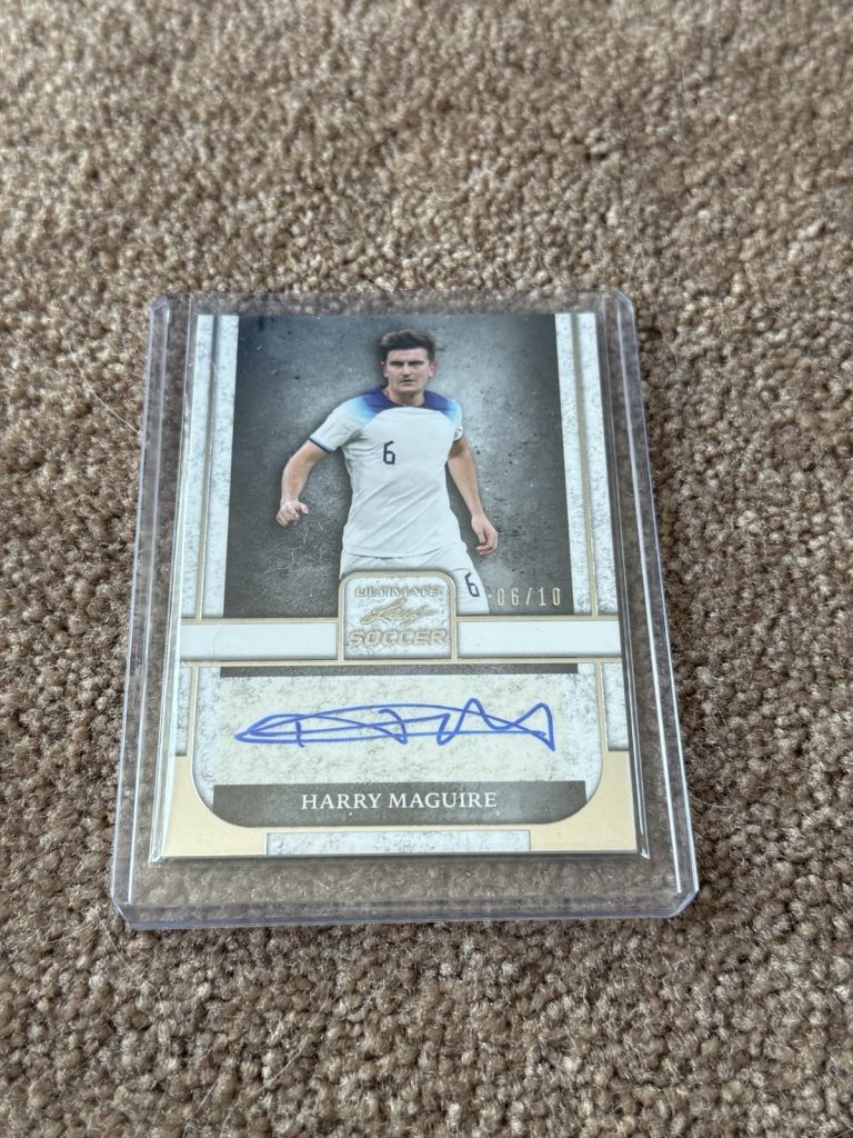 2022 Leaf Ultimate Soccer Harry Maguire AUTO 06/10 England BA-HM1