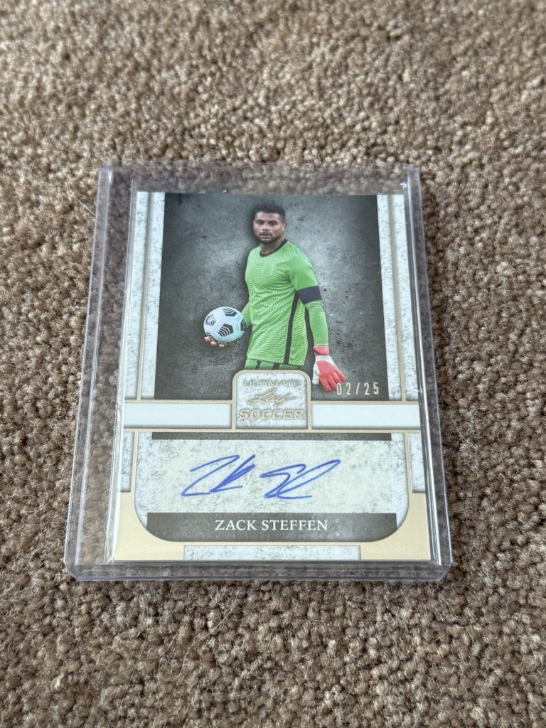 2022 Leaf Ultimate Soccer Zack Steffen AUTO 02/25 USA USMNT BA-ZS1