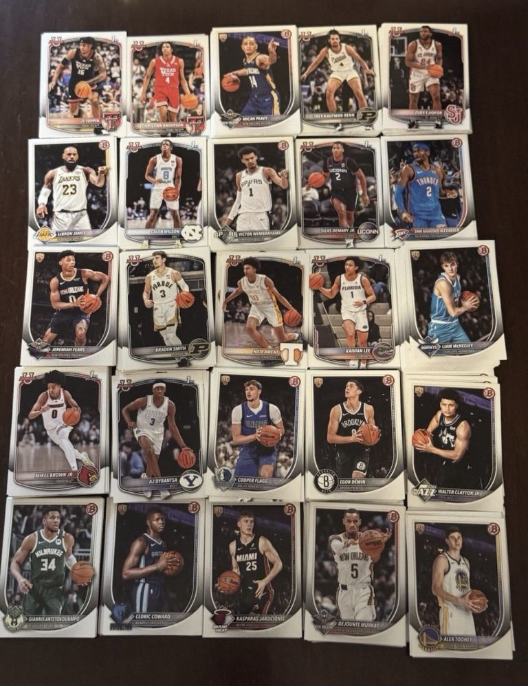 2025-26 Bowman Basketball Paper Base Lot Of 1500+ Cards Flagg RC 1st Bowman Vet