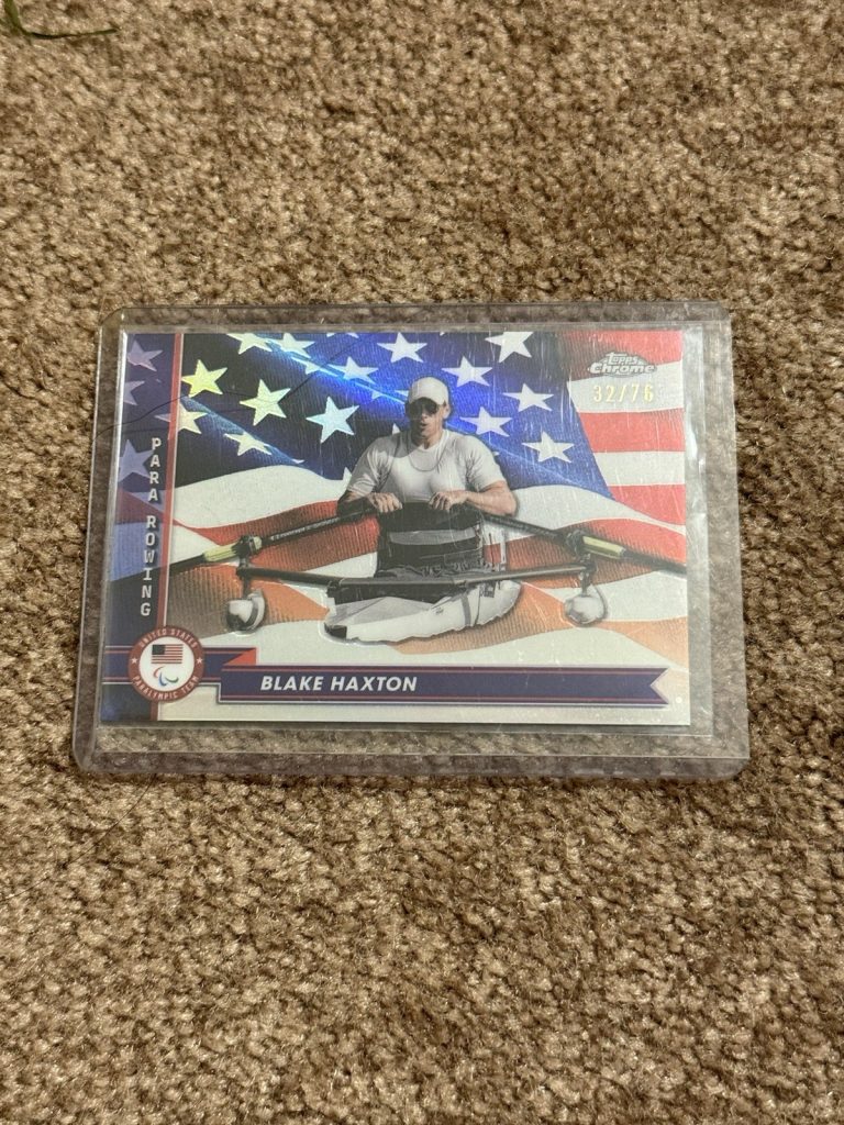 2024 Topps Chrome Blake Haxton #115 US Flag Refractor /76 Para Rowing Team USA