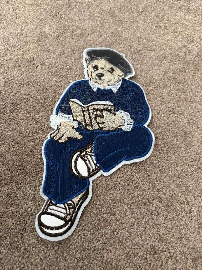 Polo Bear Patch Embroidered Ralph Lauren Style Beret Book Sneakers Sew On Large