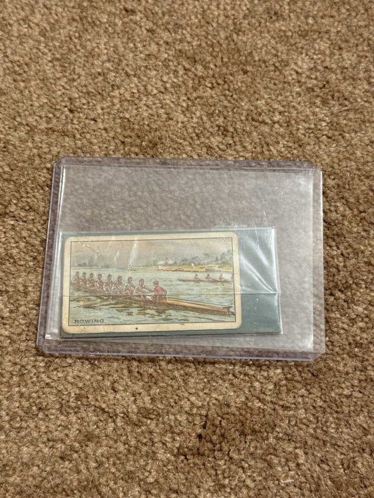 1916 Village Maid Sports of the World #15 Rowing Antique Tobacco Card Vintage
