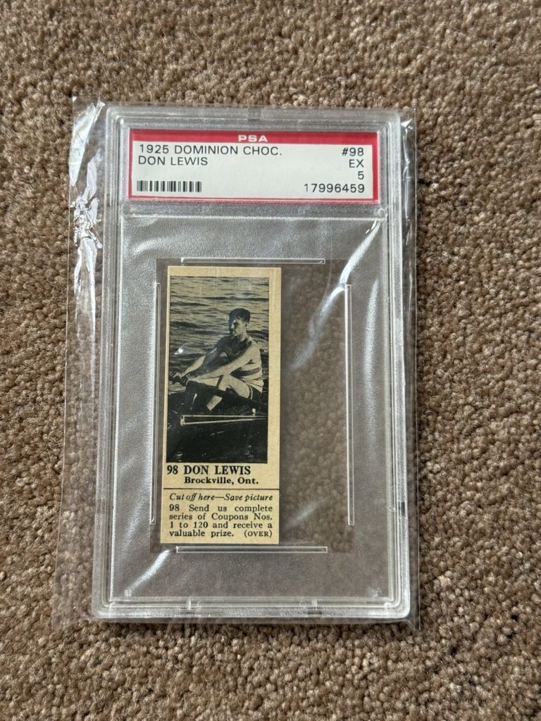 1925 Dominion Chocolate #98 Don Lewis Rowing PSA 5 EX Athletic Stars Vintage