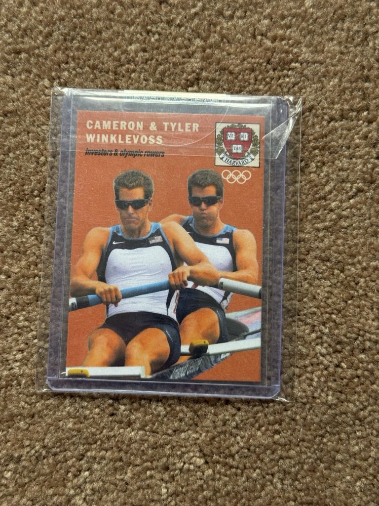2021 GAS Cameron Tyler Winklevoss Rowing Olympic Bitcoin Harvard Crypto Card