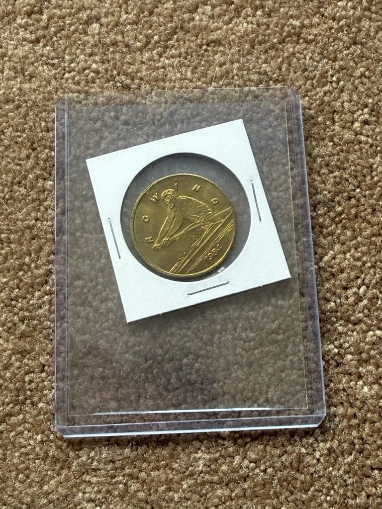 1984 Los Angeles Olympics Rowing Transit Fare Token Games XXIIIrd Olympiad Medal