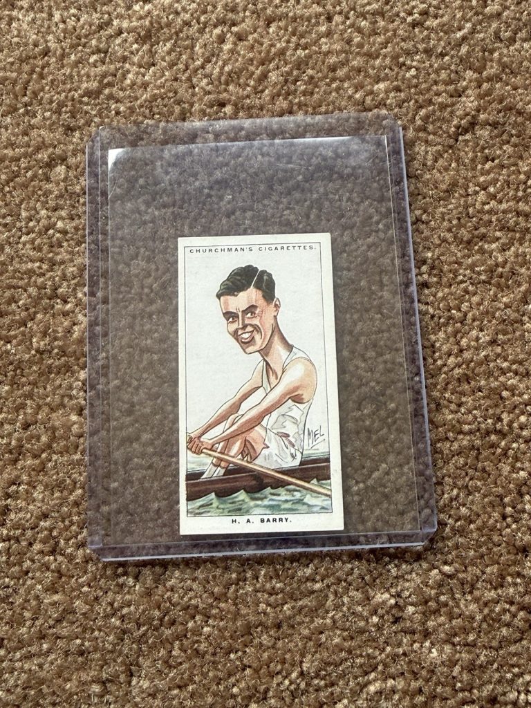 H.A. Barry 1928 Churchman Men of the Moment in Sport Rowing #44 Tobacco Card