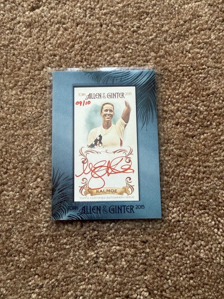 Megan Kalmoe 2015 Topps Allen & Ginter Mini Auto Red Ink 09/10 Crew Rower AGA-MK