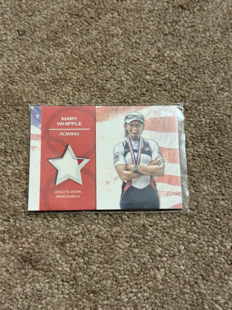 Mary Whipple 2012 Topps US Olympic #OR-MW Silver Relic /50 Rowing Worn Patch USA
