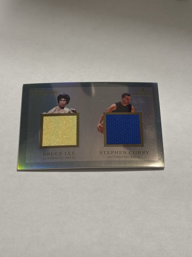 Bruce Lee Stephen Curry 2024 Keepsake 50th Anniversary #256 Dual Relic Patch