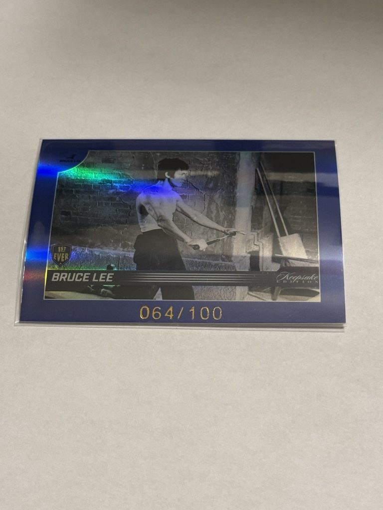 2024 Keepsake Bruce Lee 50th Anniversary #70 Blue Refractor 1st Ever /100