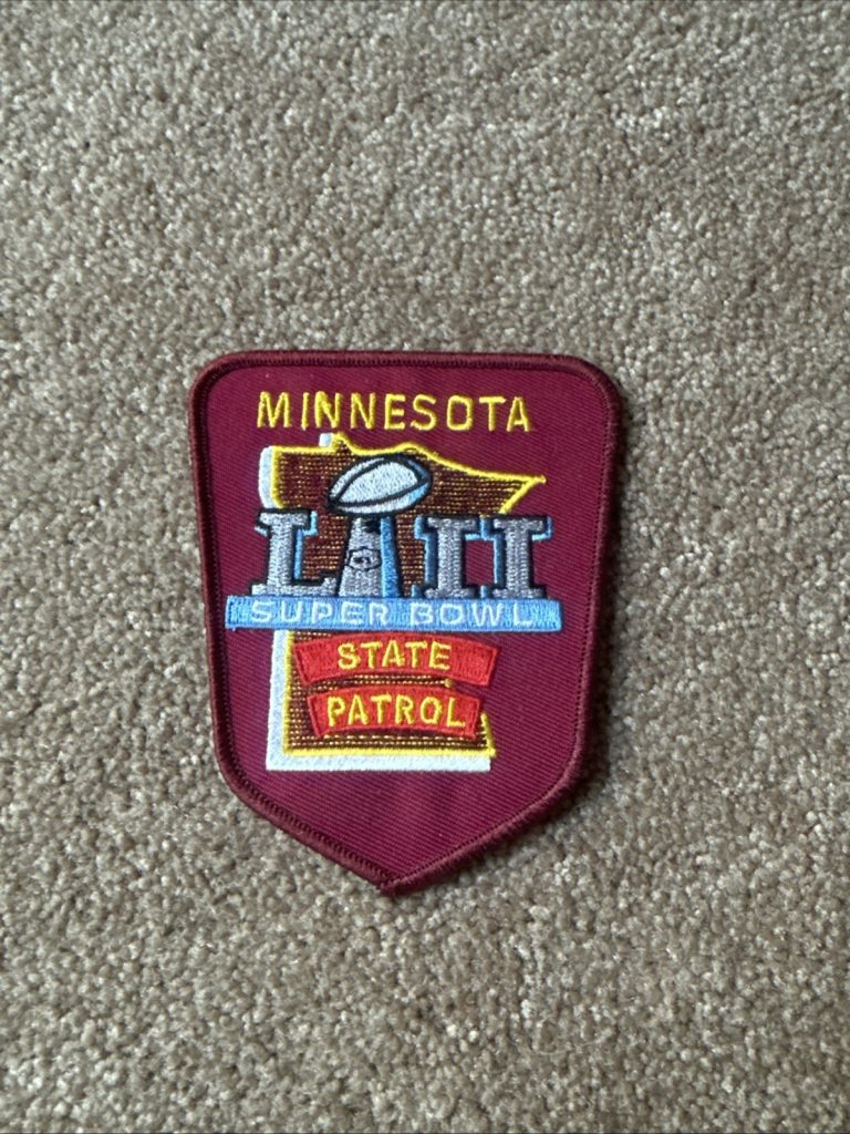 Minnesota State Patrol Super Bowl LII 52 NFL Police Patch Embroidered Sew On