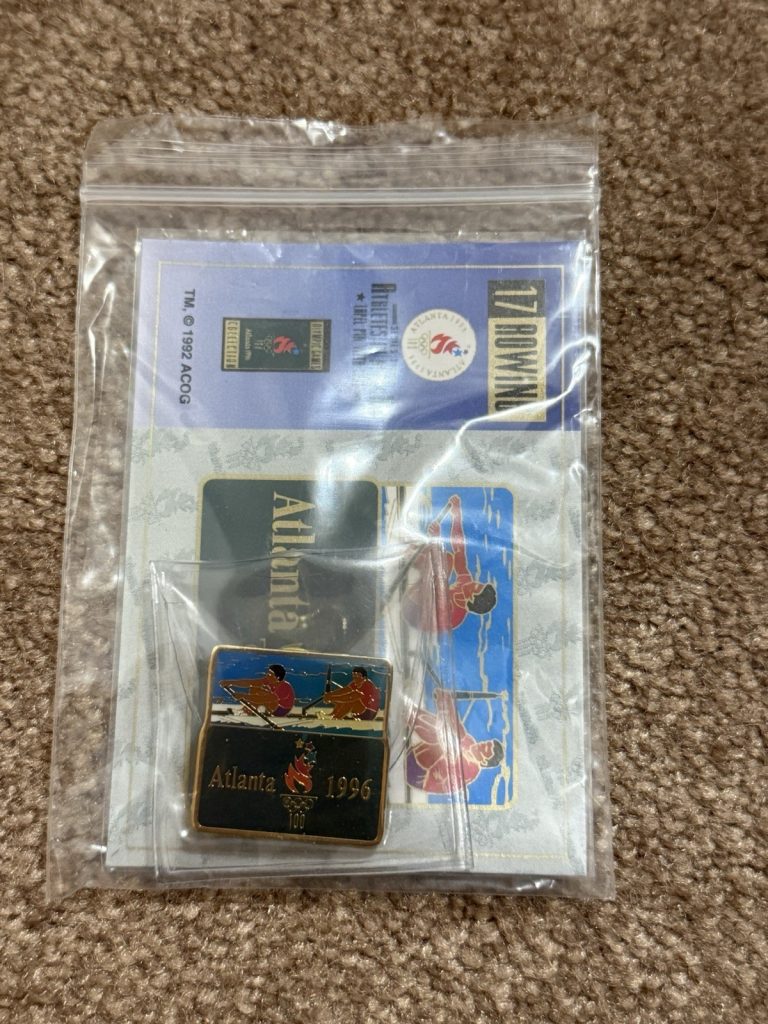 1996 Atlanta Olympics Rowing Pin #17 Athletes in Motion Collector Pin Sealed