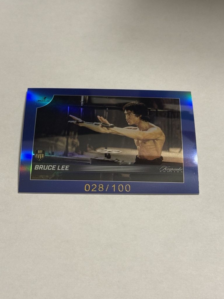 2024 Keepsake Bruce Lee 50th Anniversary #23 Blue Refractor 1st Ever /100